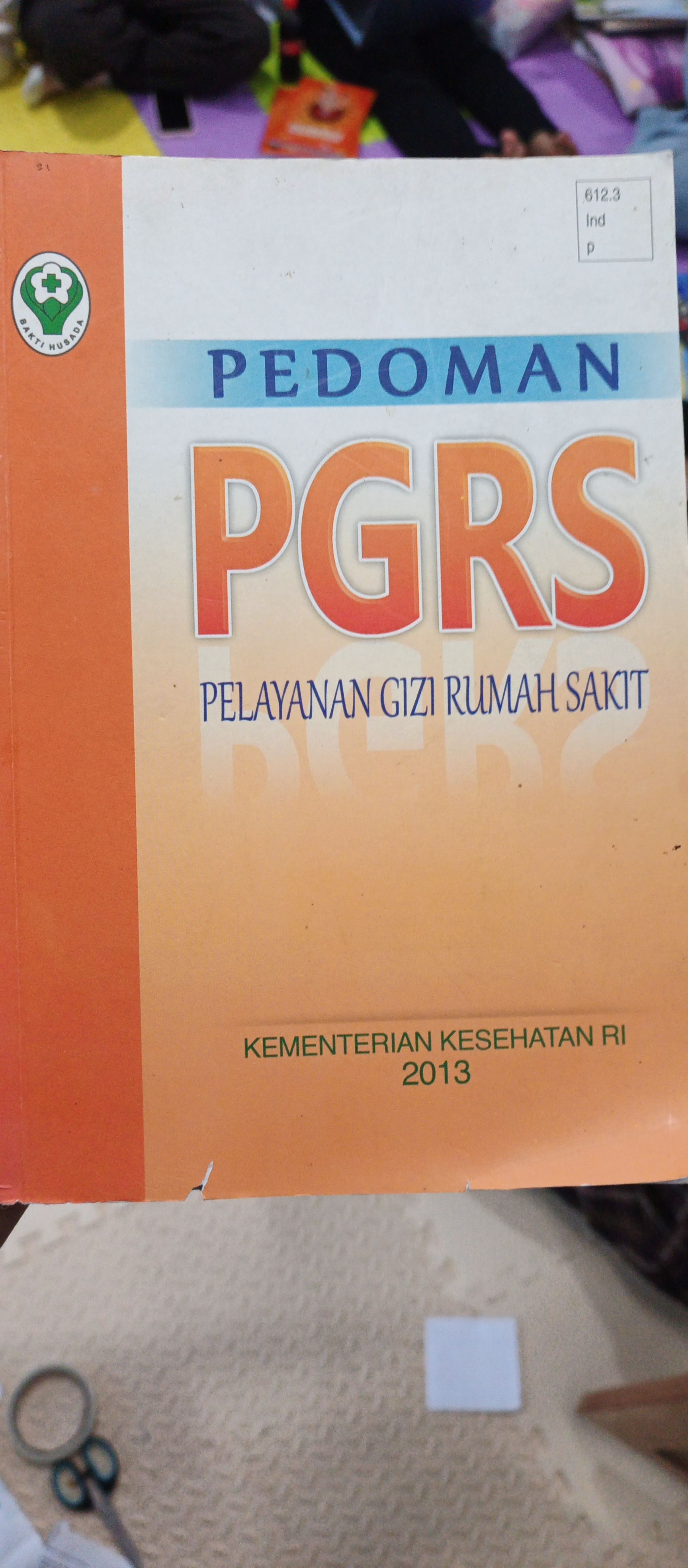 Cover Pedoman PGRS (Pelayanan Gizi Rumah Sakit)